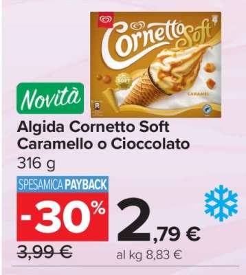 Algida Cornetto Soft Caramello o Cioccolato