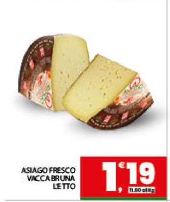 ASIAGO FRESCO VACCA BRUNA LE TTO