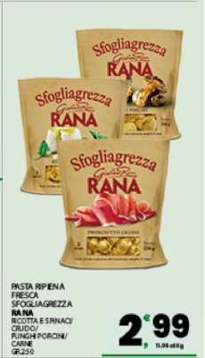 PASTA RIPIENA FRESCA SFOGLIA GREZZA RANA