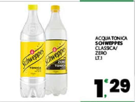 ACQUA TONICA SCHWEPPES CLASSICA/ZERO LT.1