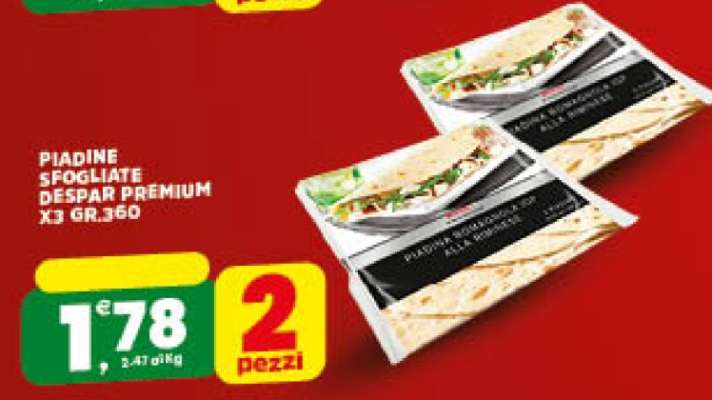 PIADINE SFOGLIATE DESPAR PREMIUM X3 GR.360