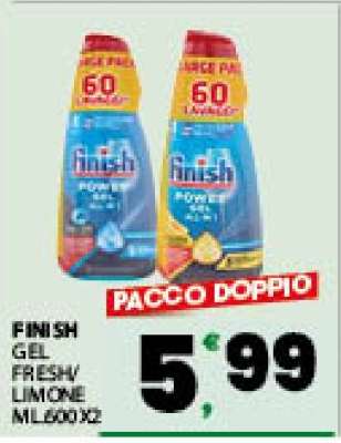 FINISH GEL FRESHY LIMONE ML.600X2