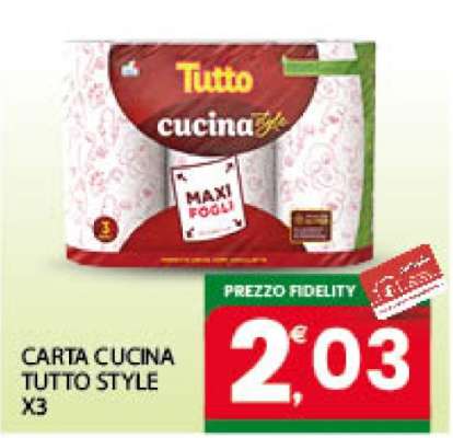 CARTA CUCINA TUTTO STYLE X3