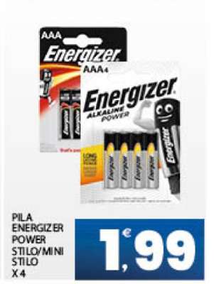 PILA ENERGIZER POWER STILO/MINI STILO X 4