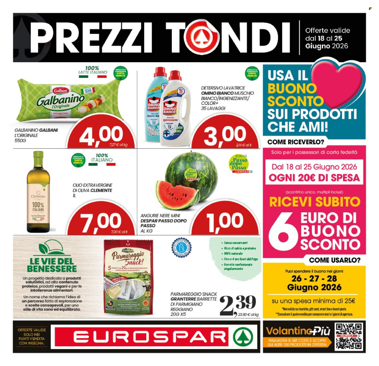 Leták Eurospar - 18.6.2026 - 25.6.2026. Strana 1