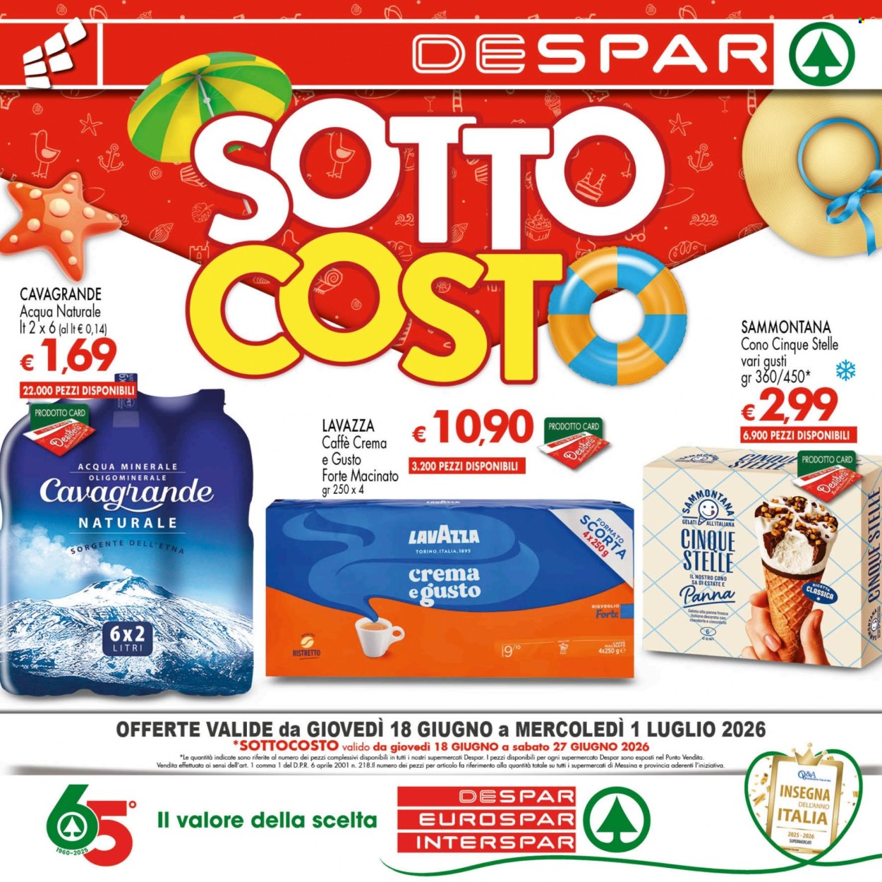 Leták Despar - 18.6.2026 - 1.7.2026. Strana 1