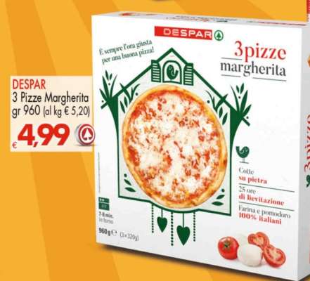 DESPAR 3 Pizze Margherita