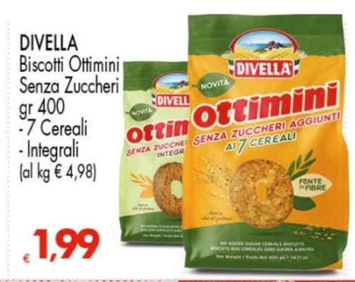DIVELLA Biscotti Ottimini Senza Zuccheri