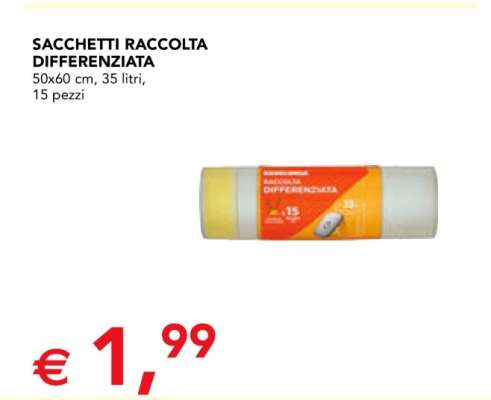 SACCHETTI RACCOLTA DIFFERENZIATA