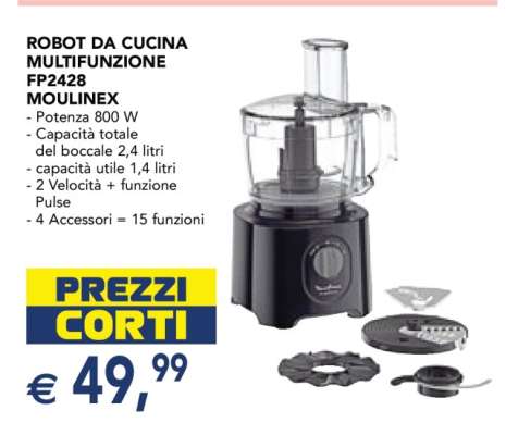 ROBOT DA CUCINA MULTIFUNZIONE FP2428 MOULINEX