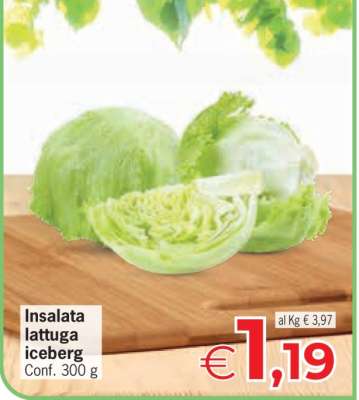 Insalata lattuga iceberg