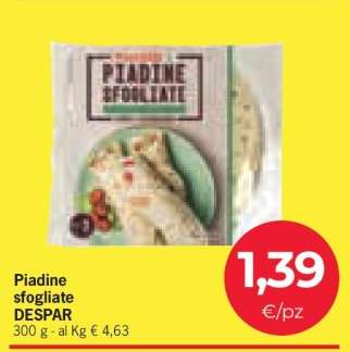 Piadine sfogliate