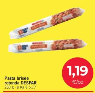 Pasta brisée rotonda Despar