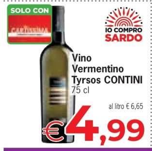 Vino Vermentino Tyrsos CONTINI