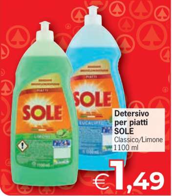 Detersivo per piatti SOLE