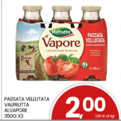 PASSATA VELLUTATA VALFRUTTA ALVAPORE