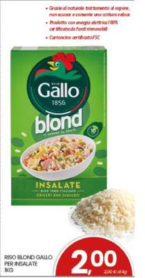 RISO BLOND GALLO PER INSALATE 1KG