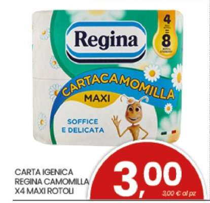 CARTA IGENICA REGINA CAMOMILLA X4 MAXI ROTOLI