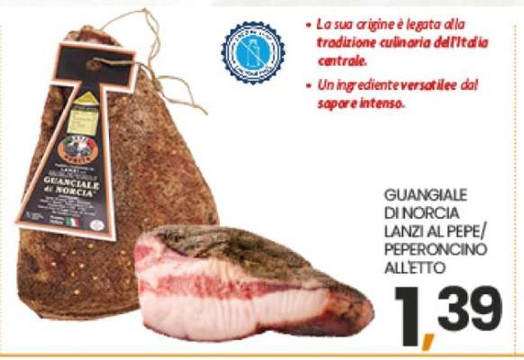 GUANGIALE DI NORCIA LANZI AL PEPE/PEPERONCINO ALLETTO