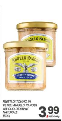 FILETTI DI TONNO IN VETRO ANGELO PARODI