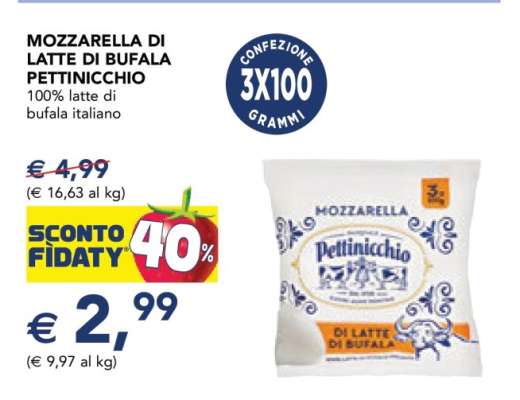 MOZZARELLA DI LATTE DI BUFALA PETTINICCHIO