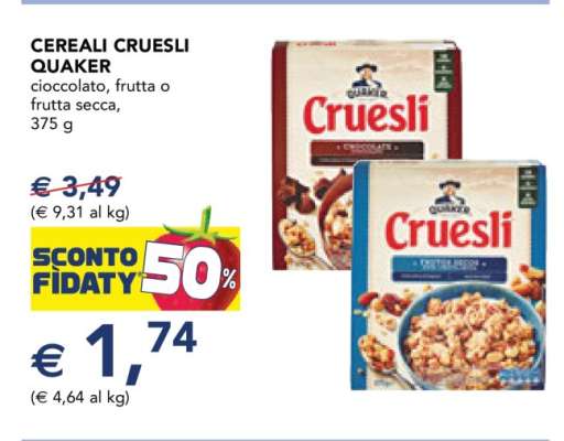 Cereali Cruesli Quaker