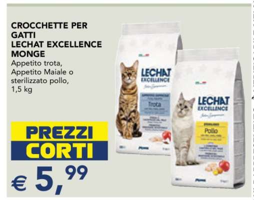 Crocchette per Gatti Lechat Excellence Monge