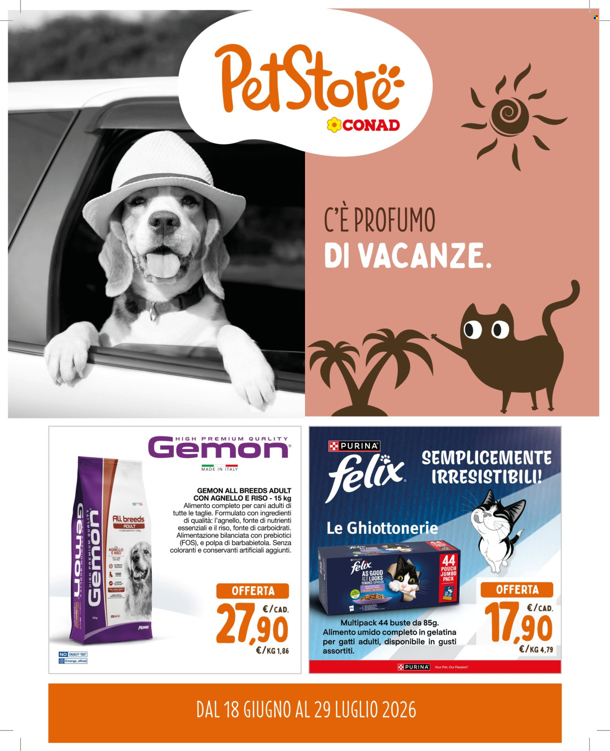 Volantino Pet Store Conad - 18/6/2026 - 29/7/2026. Pagina 1