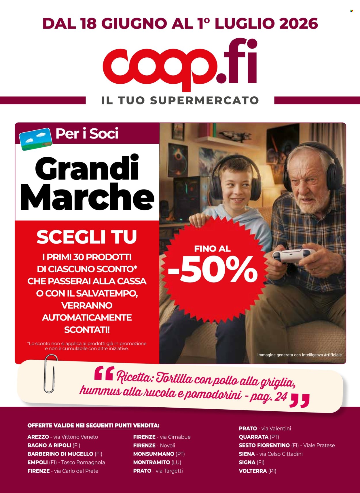 Leták Coop - 18.6.2026 - 1.7.2026. Strana 1