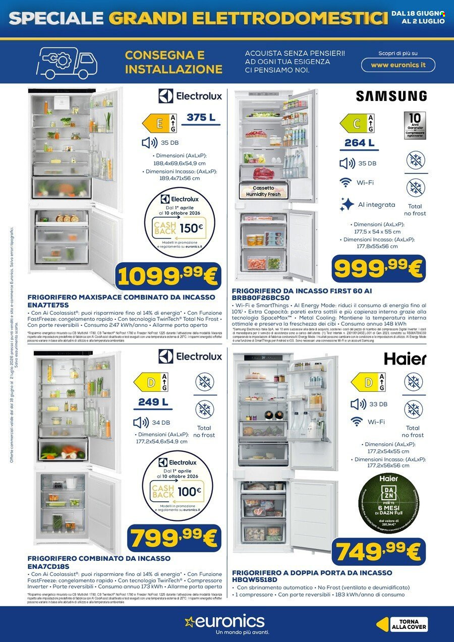 Volantino Euronics - 18/6/2026 - 2/7/2026. Pagina 3
