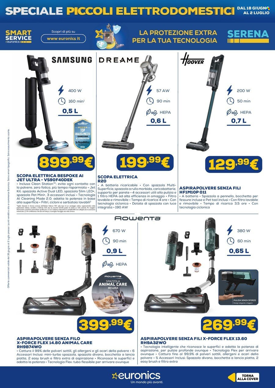 Volantino Euronics - 18/6/2026 - 2/7/2026. Pagina 4
