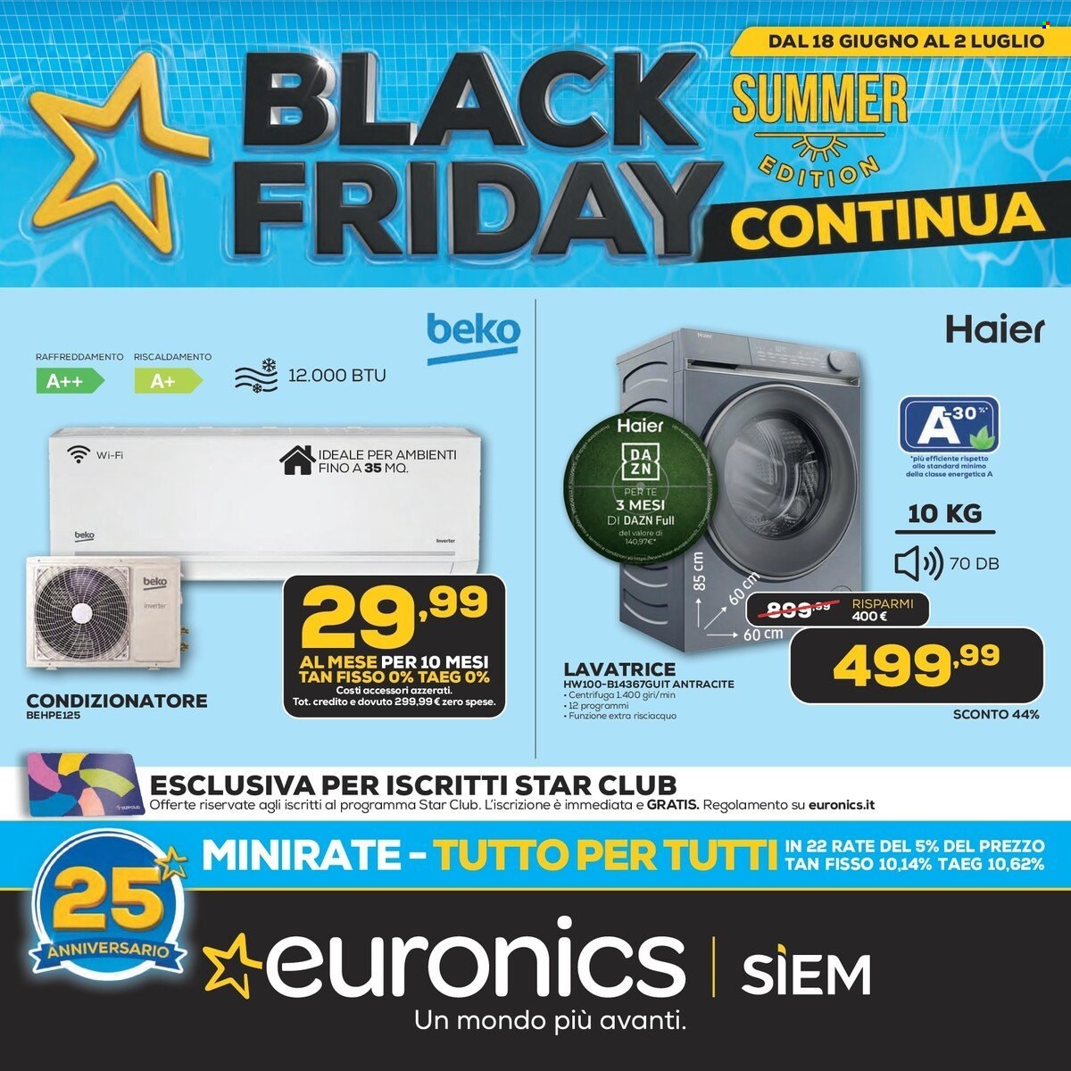 Volantino Euronics - 18/6/2026 - 2/7/2026. Pagina 1