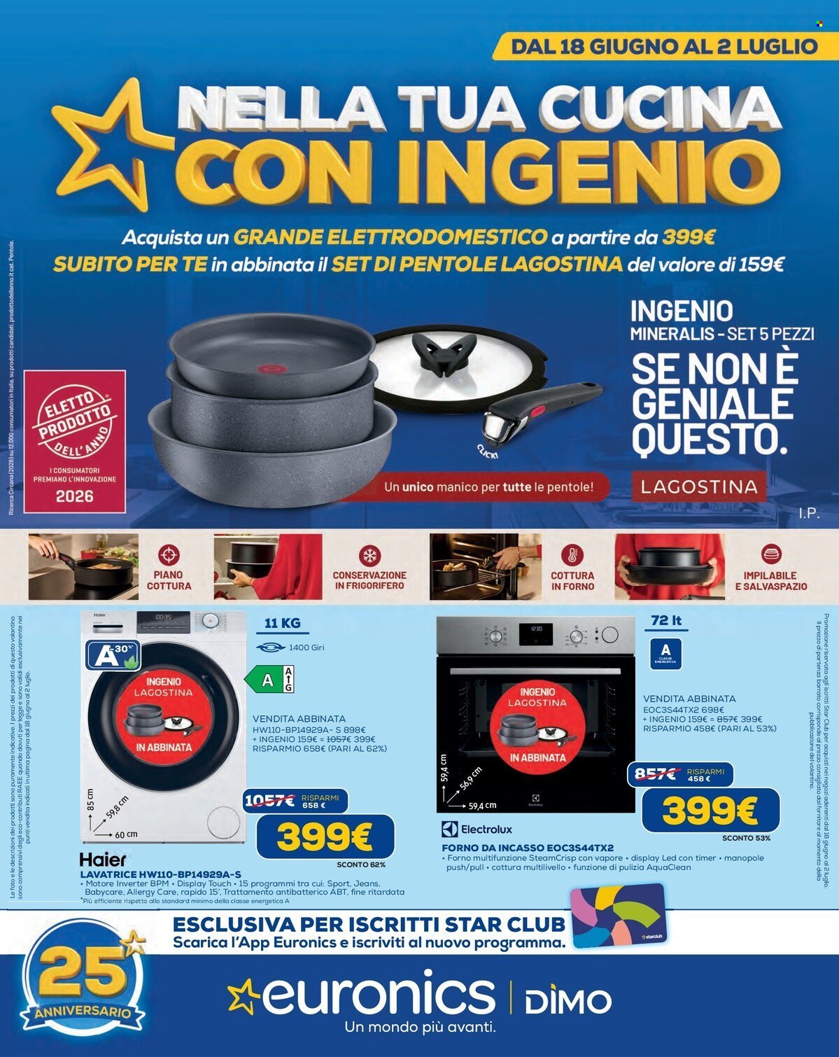 Volantino Euronics - 18/6/2026 - 2/7/2026. Pagina 1