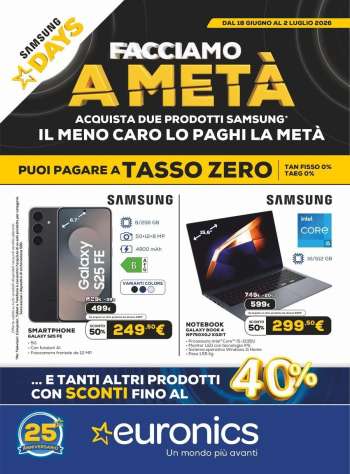 Volantino Euronics - 18/6/2026 - 2/7/2026.