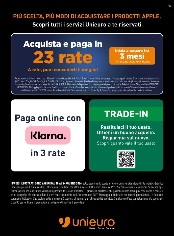 Leták Unieuro - 18.6.2026 - 24.6.2026. Strana 15