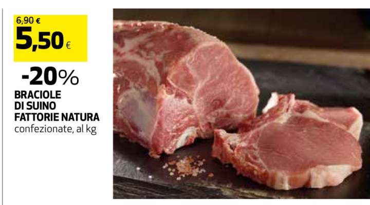 BRACIOLE DI SUINO FATTORIE NATURA