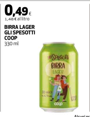 BIRRA LAGER GLI SPESOTTI COOP