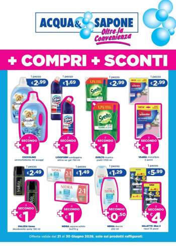 Volantino Acqua & Sapone - 21/6/2026 - 30/6/2026.