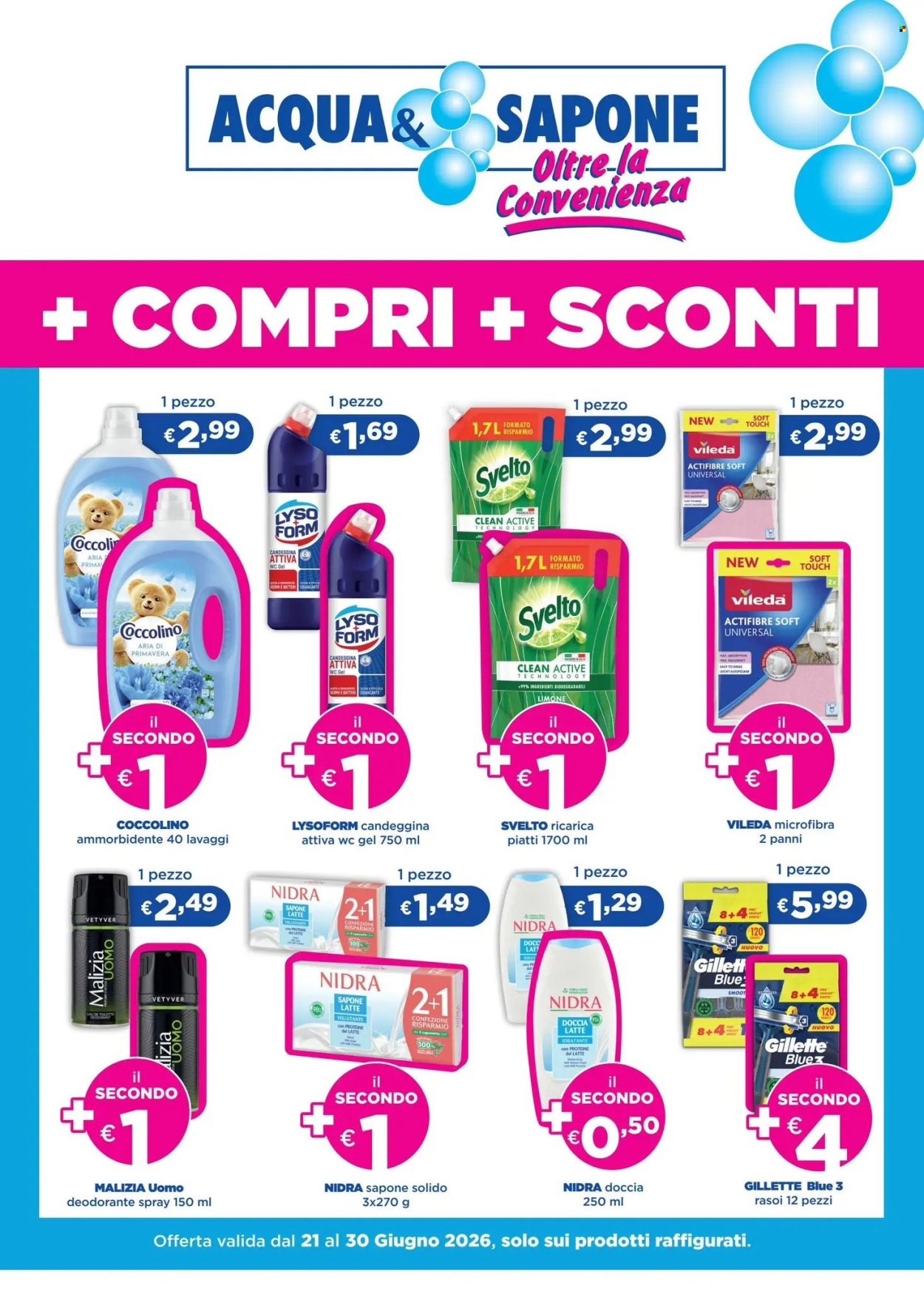 Leták Acqua & Sapone - 21.6.2026 - 30.6.2026. Strana 1