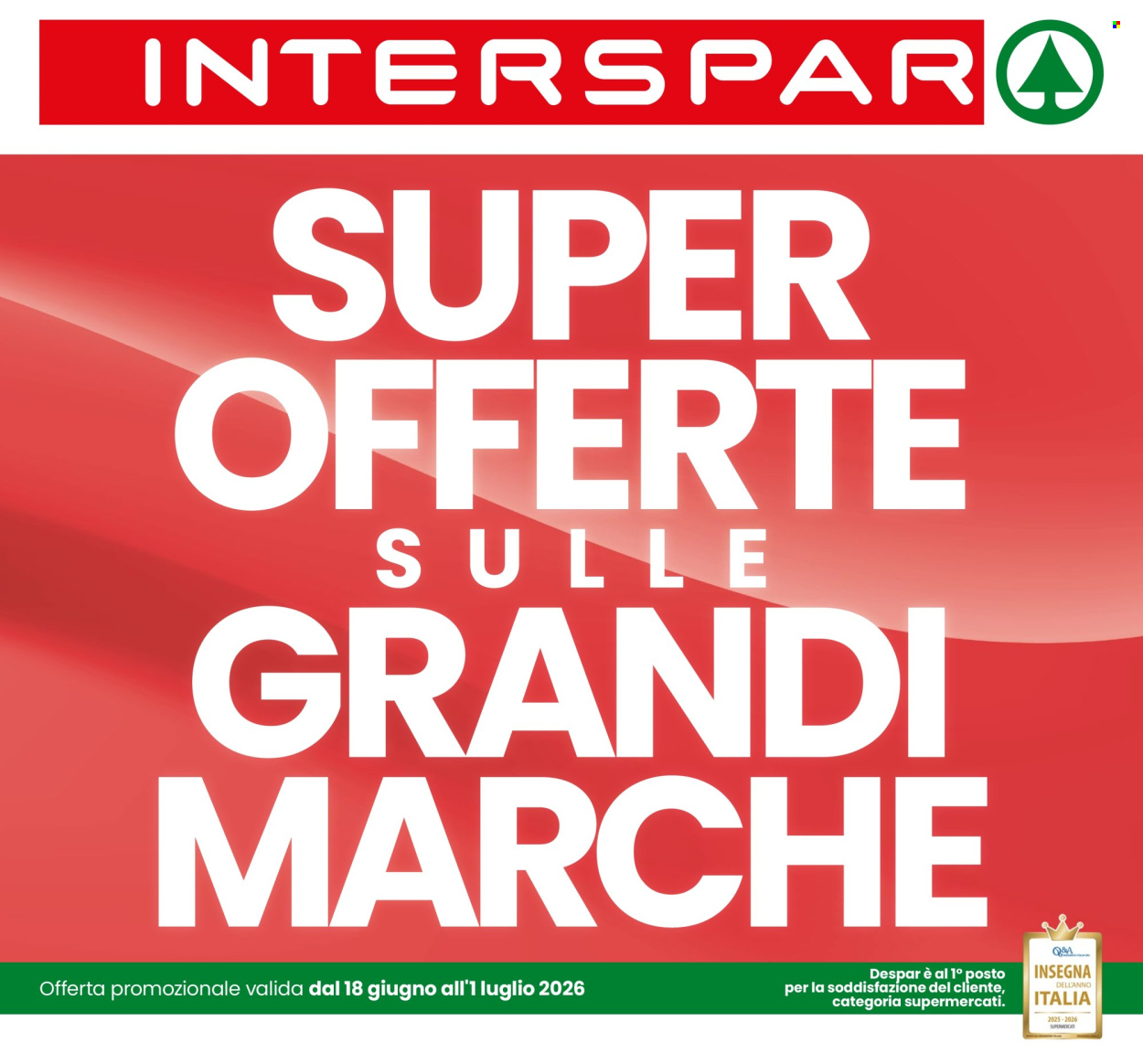 Leták Interspar - 18.6.2026 - 1.7.2026. Strana 1