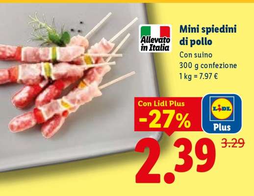 Mini spiedini di pollo