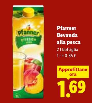Pfanner Bevanda alla pesca