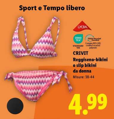 CRIVIT Reggiseno-bikini o slip bikini da donna
