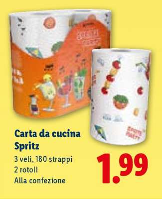 Carta da cucina Spritz