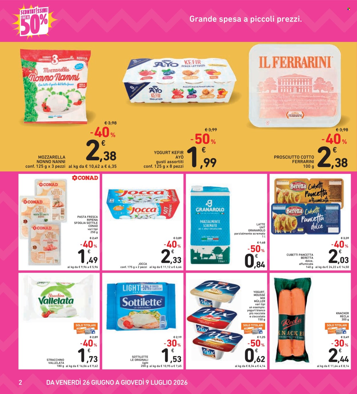 Leták Spazio Conad - 26.6.2026 - 9.7.2026. Strana 2