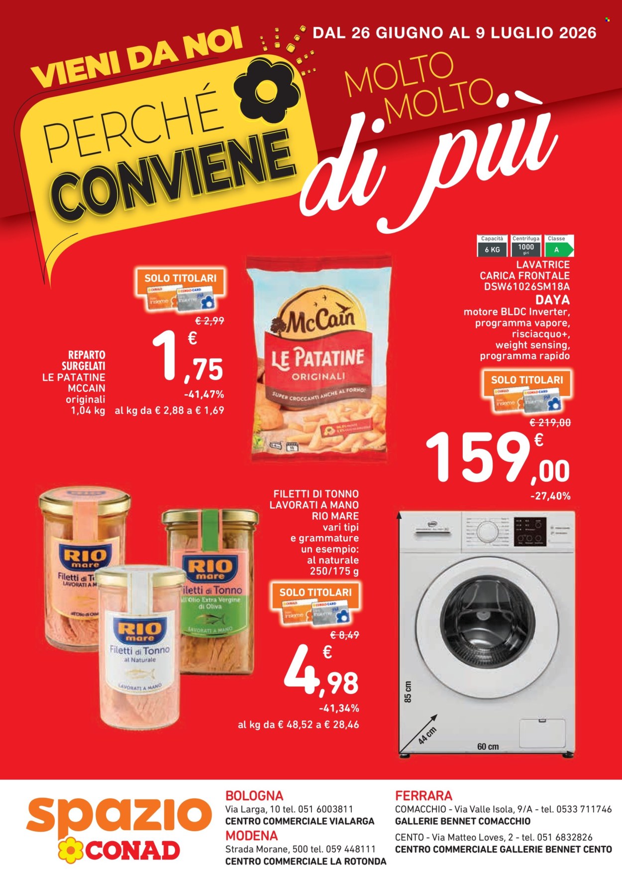 Leták Spazio Conad - 26.6.2026 - 9.7.2026. Strana 1