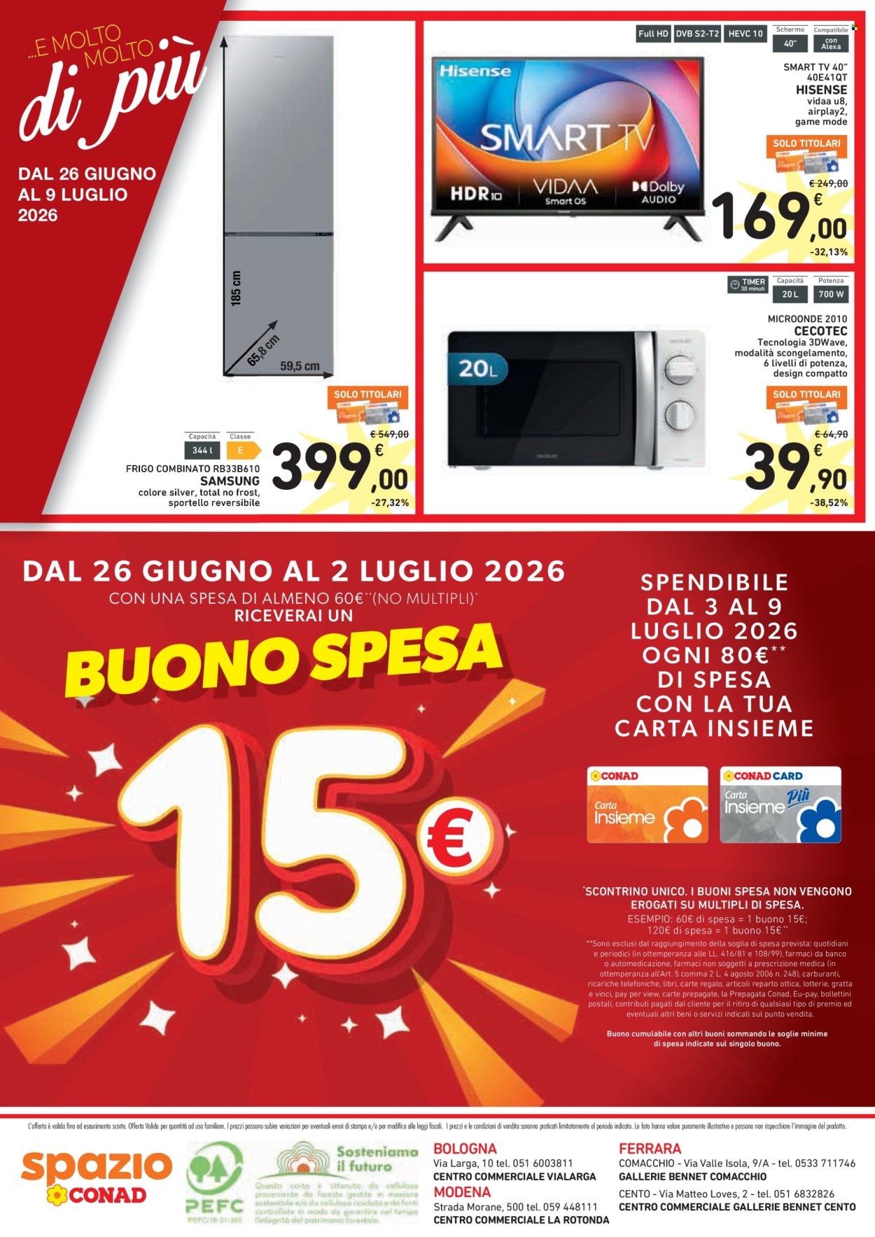 Leták Spazio Conad - 26.6.2026 - 9.7.2026. Strana 4