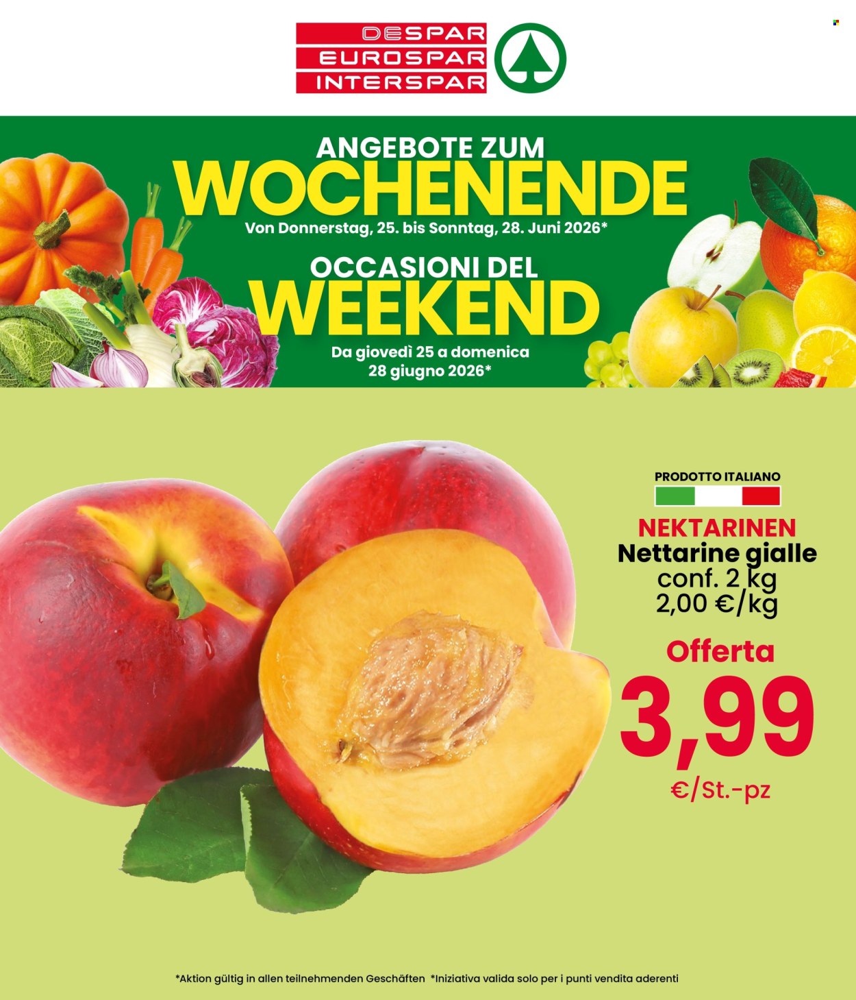 Volantino Eurospar - 25/6/2026 - 28/6/2026. Pagina 1
