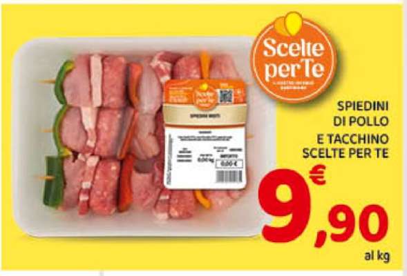 SPIEDINI DI POLLO E TACCHINO SCELTE PER TE