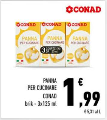 PANNA PER CUCINARE CONAD